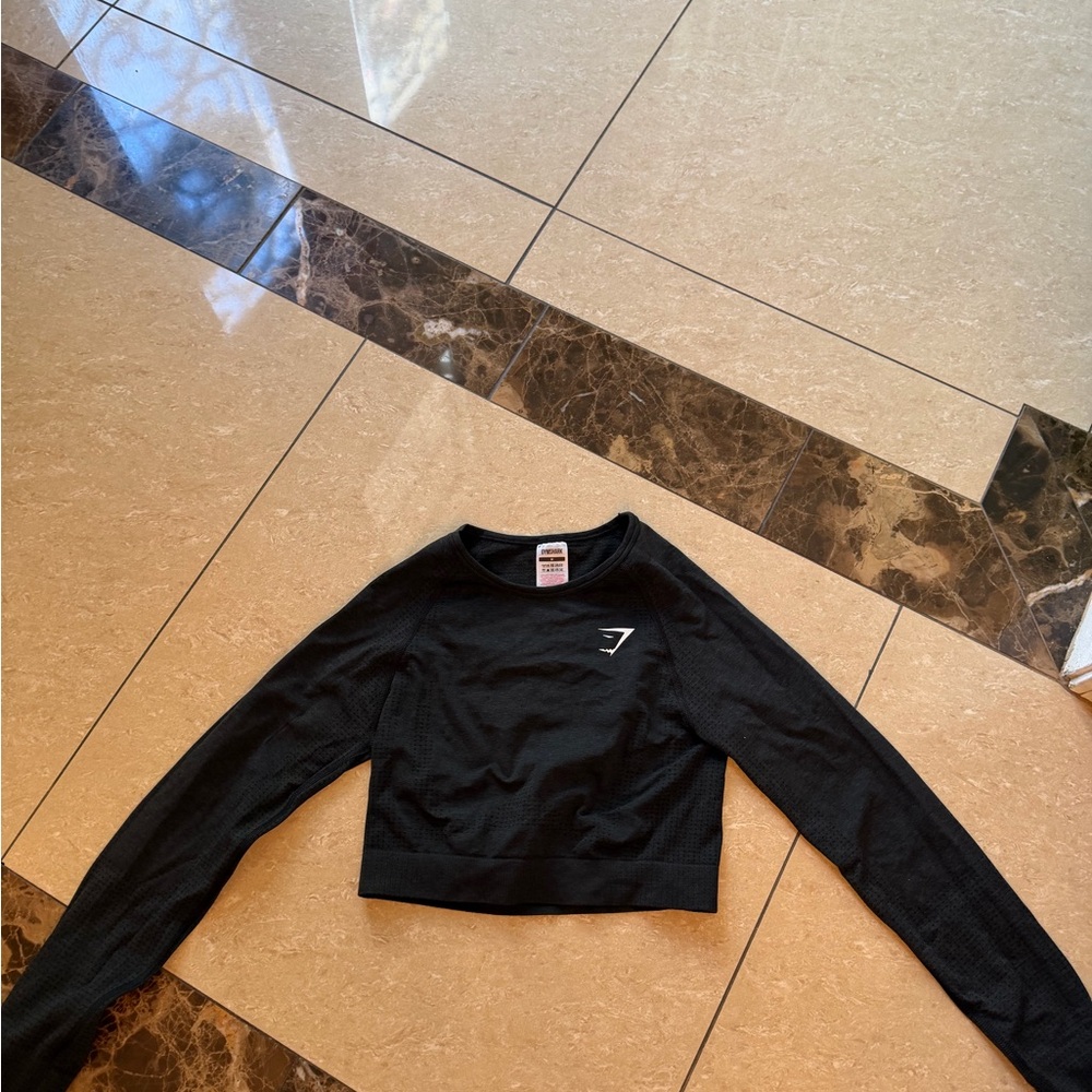 Gymshark Charcoal Seamless Long Sleeve Top